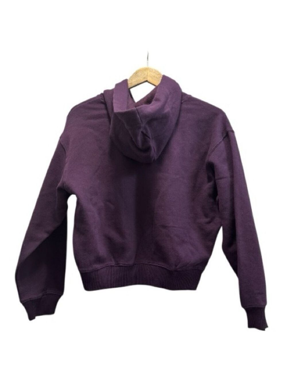 Express Deep Purple Hoodie with Beaded Ribbon Drawstring NWT - Picture 3 of 9